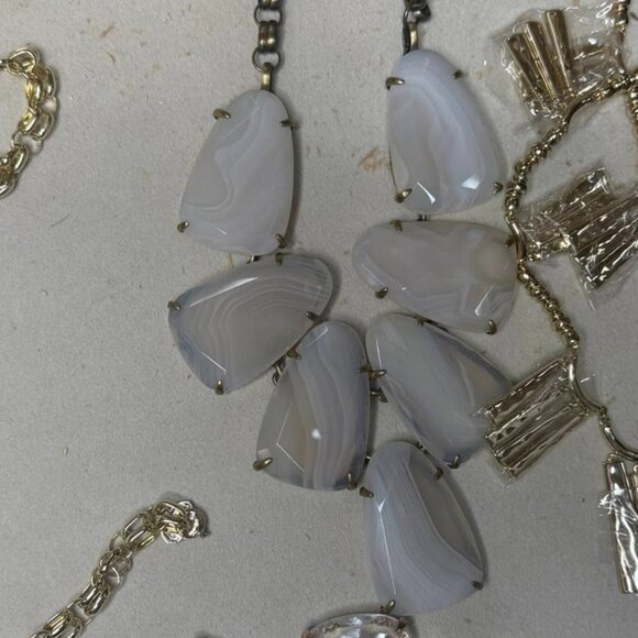 Kendra Scott Harlow White Banded Agate - Picture 1 of 1